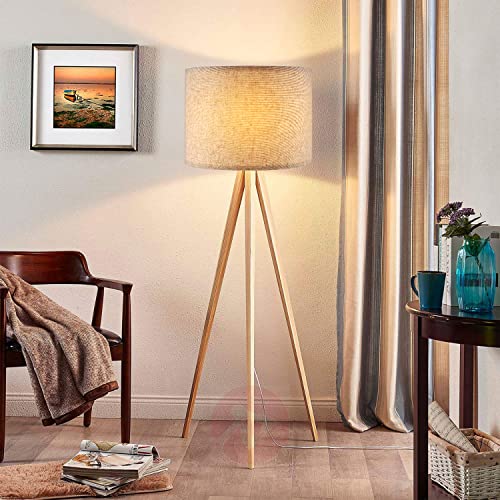 Beige Drum Fabric Lampshades Set of 2 E9315