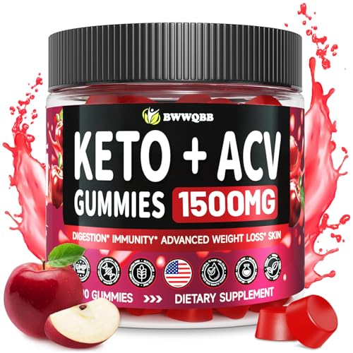 2 Pack 1500mg Keto ACV Gummies with Pomegranate & Beetroot W3610