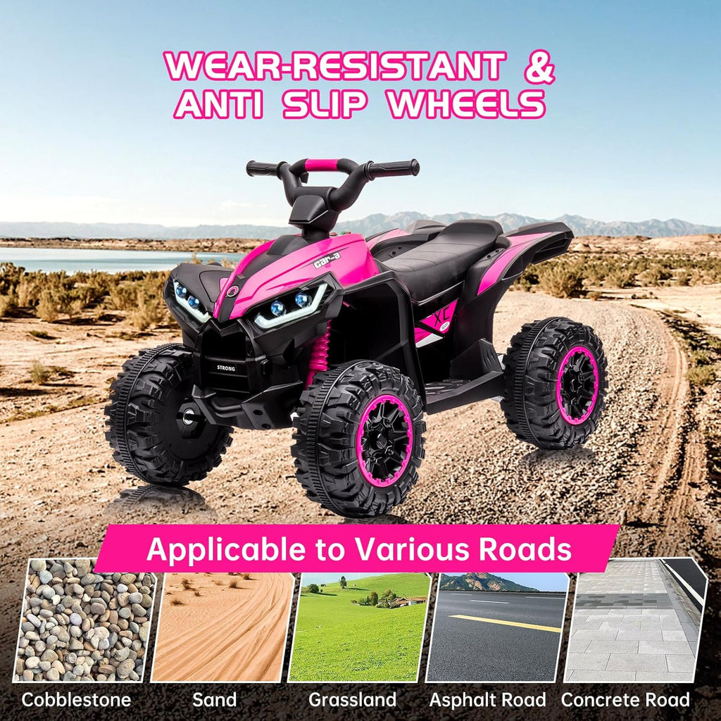 Pink 12v Battery Powered Ride on ATV for Kids Y680