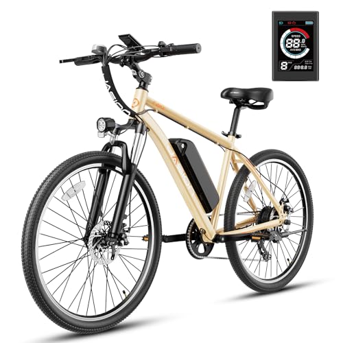 Electric Bike with Peak 500W Motor, 360Wh Removable Battery, 7-Speed, 26" Tires and Front Fork Suspension U77201