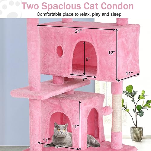 Dark Gray 70 Inches Cat Tree with Litter Box Enclosure U486