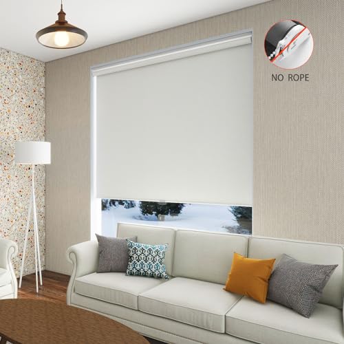 White Cordless Blackout Roller Blind S98507