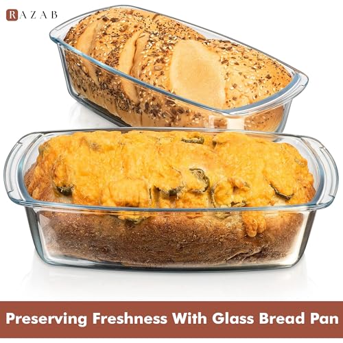 Glass Loaf Pan with Lids (Set of 2) X38337