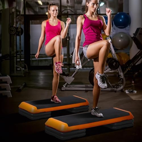 Adjustable Aerobic Step Platform with 4 Stackable Risers Y1476