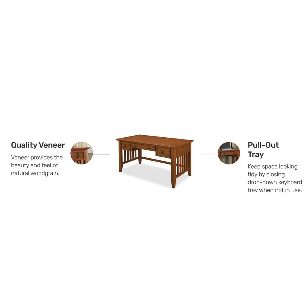 Brown Wood Executive Desk Z314260