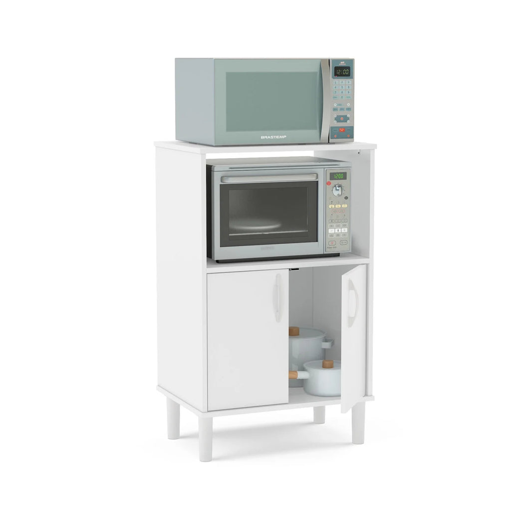 White 2 Doors 2 Shelves Manufactured Wood Kitchen Pantry H299981