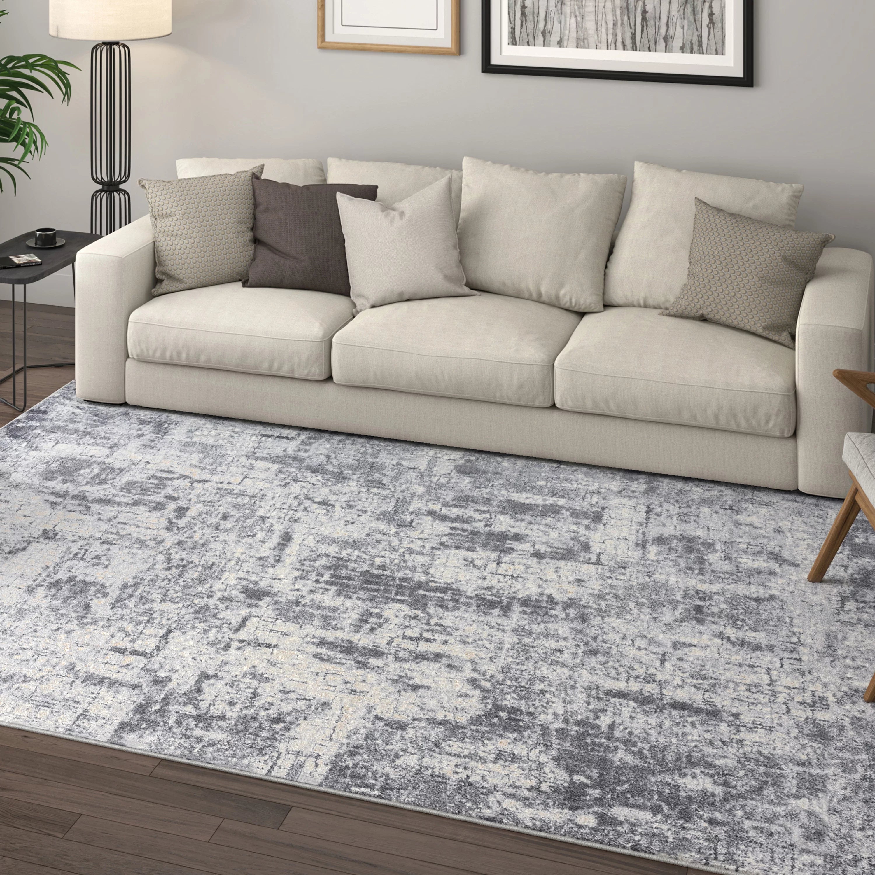 8x10 Area Rug Beige, Gray W2848