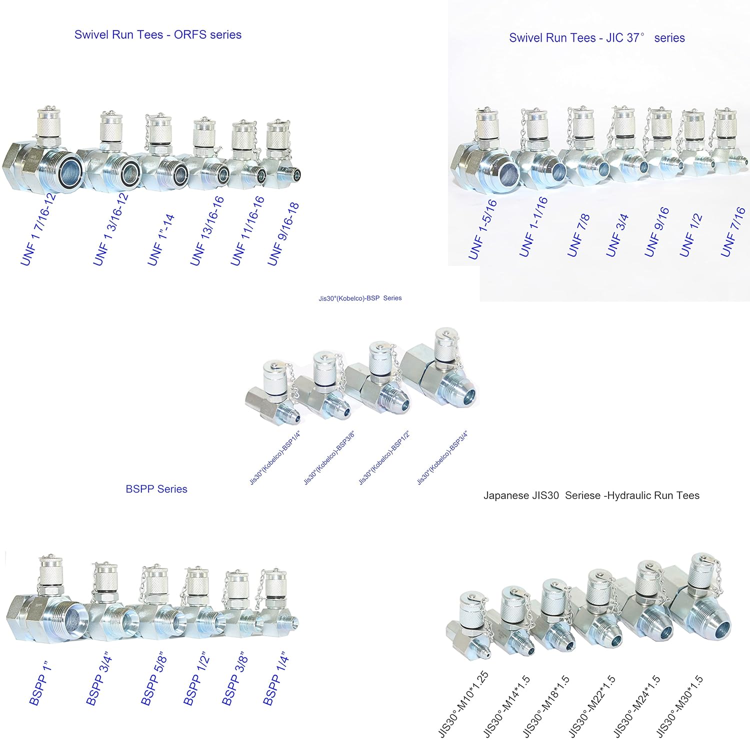Hydraulic Pressure Test Coupling Kit, Pressure Gauges Set, Test Hose, BSPP ORFS JIC Hydraulic Swivel Run Tees Set Repair Tools X278