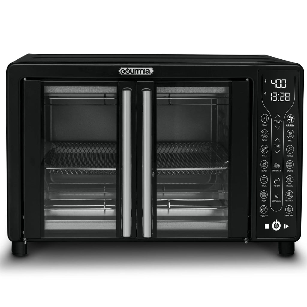 Black Digital French Door Air Fryer Toaster Oven Q4837