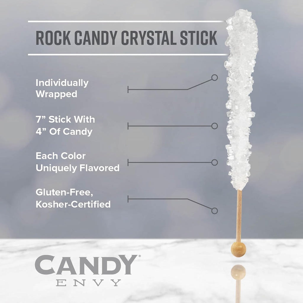 24 Individually Wrapped Gold and Red Rock Candy Sugar Sticks M387999