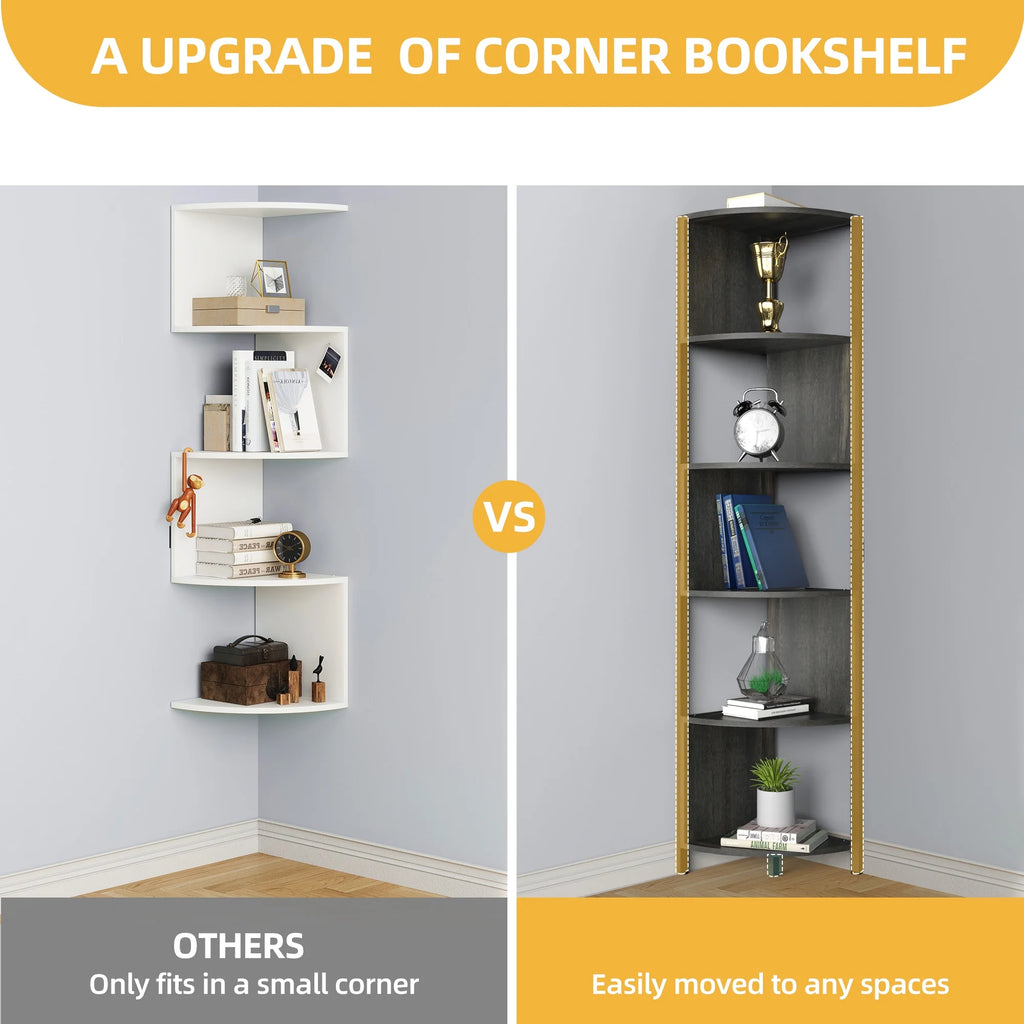 6-Tier Corner Bookcase Z7998