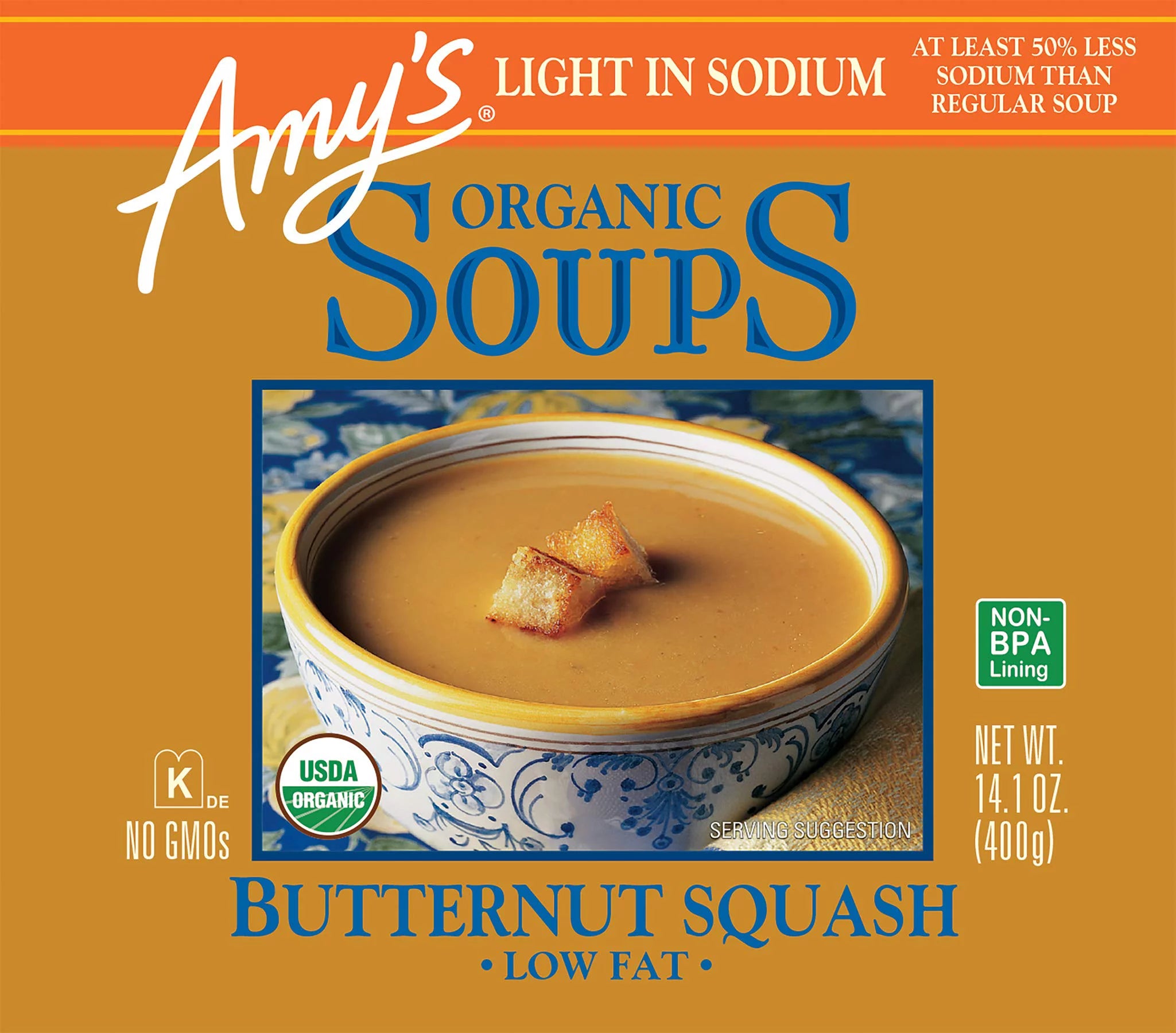 14.1 oz Pack of 12 Vegan Organic Butternut Squash Soup B66500