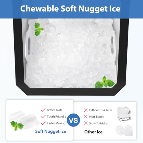 Silver Nugget Ice Maker Countertop, 55lbs/Day, Self-Cleaning F878239