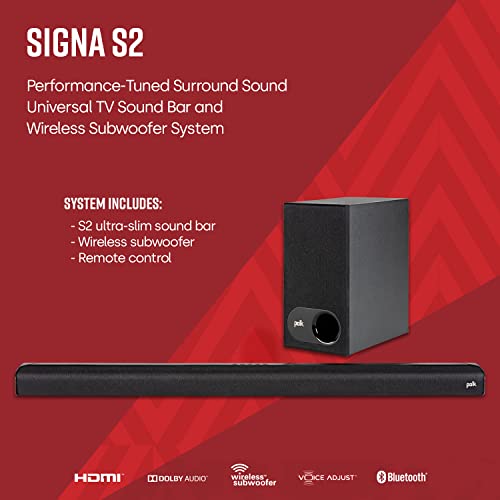 Polk Audio Signa S3 Sound Bar with Wireless Subwoofer B676037