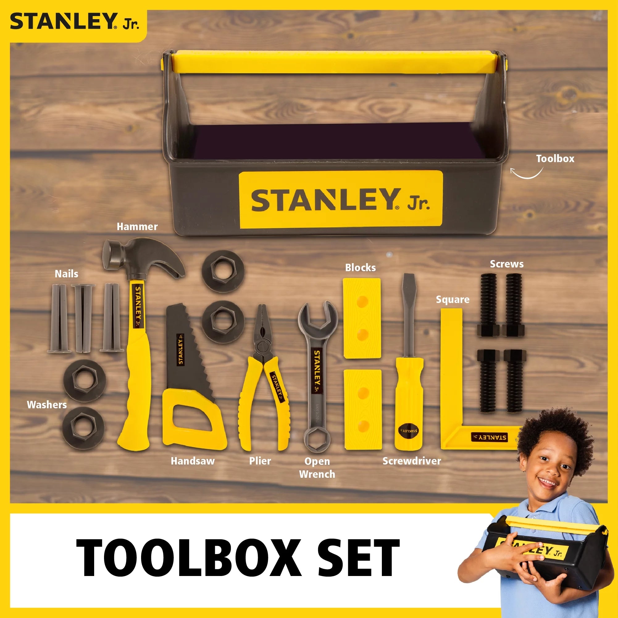 5 Piece Tool Set and Toolbox A124