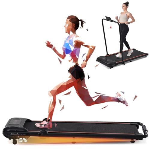 2 in 1 Folding Electric Treadmill with Remote Control C84769