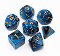 Teal White 7-Die RPG Dice Set L98170