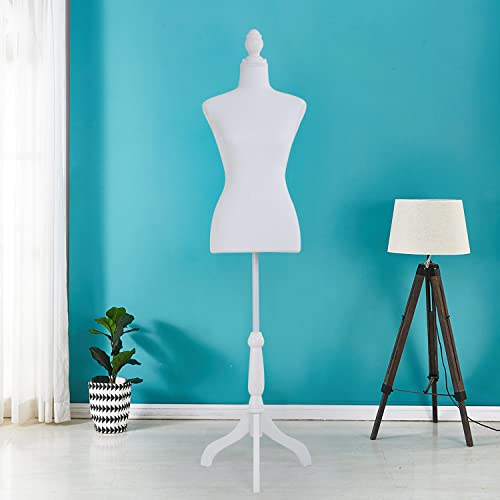 White Height Adjustable Dress Form S260
