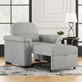 Beige Convertible Single Sofa Bed with Pillow and Adjustable Backrest E156738