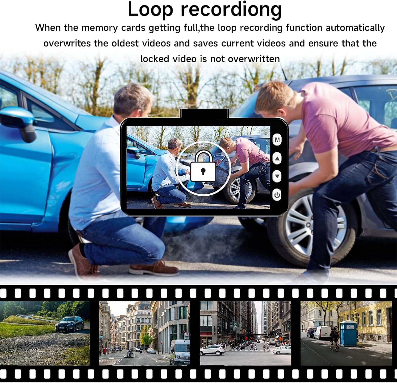 4K UHD Dash Cam with 3'' IPS Screen Y12059
