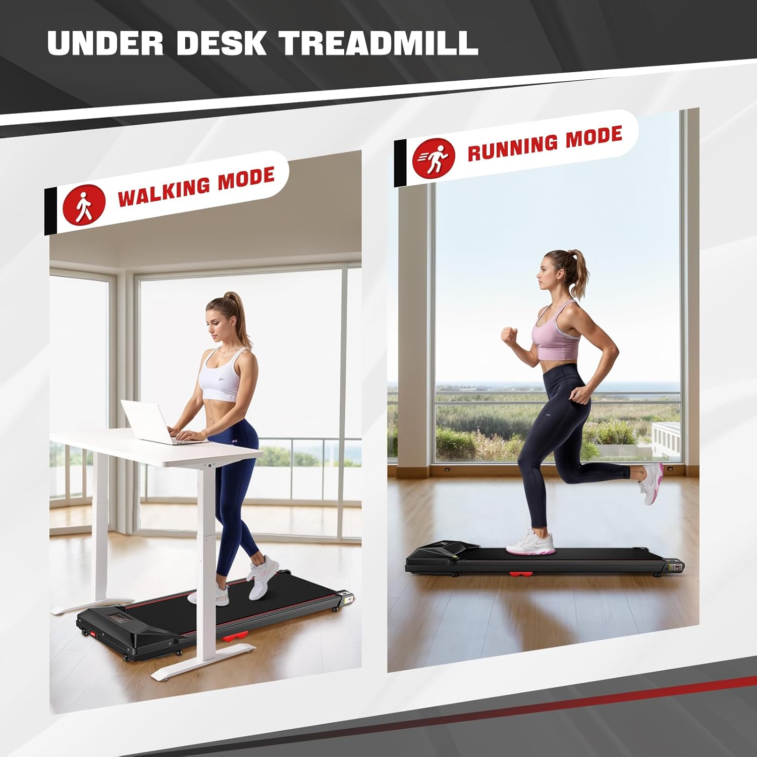 Under Desk Walking Treadmill with Silicone Cushion P53480