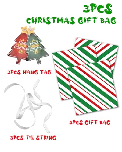 Large Christmas Gift Bags, Set of 4 44"x36" Jumbo Plastic Drawstring Gift Bags Z67514