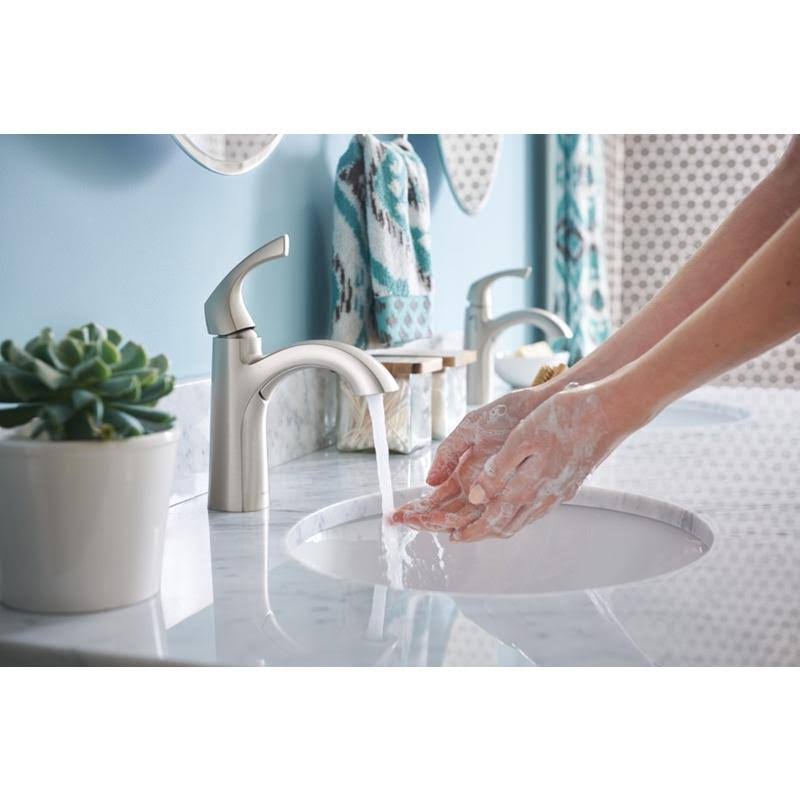Brushed Nickel Single Handle Lavatory Faucet 4 in. L12336
