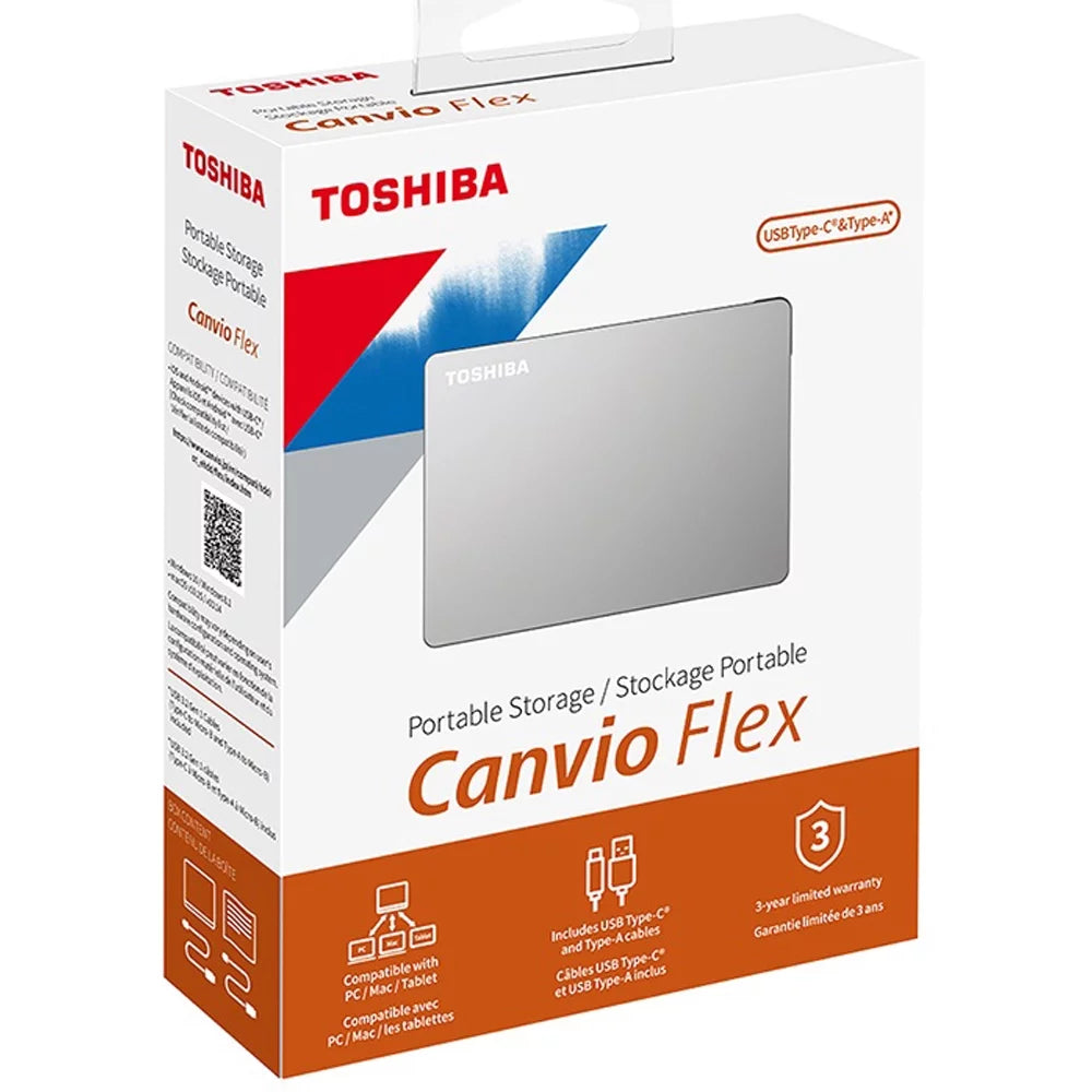 Portable External Hard Drive 4TB Silver W240461