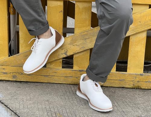 Men's Dress Sneakers Casual Walking Shoes Oxfords Mesh Comfortable Lightweight Breathable Lace-Up X287