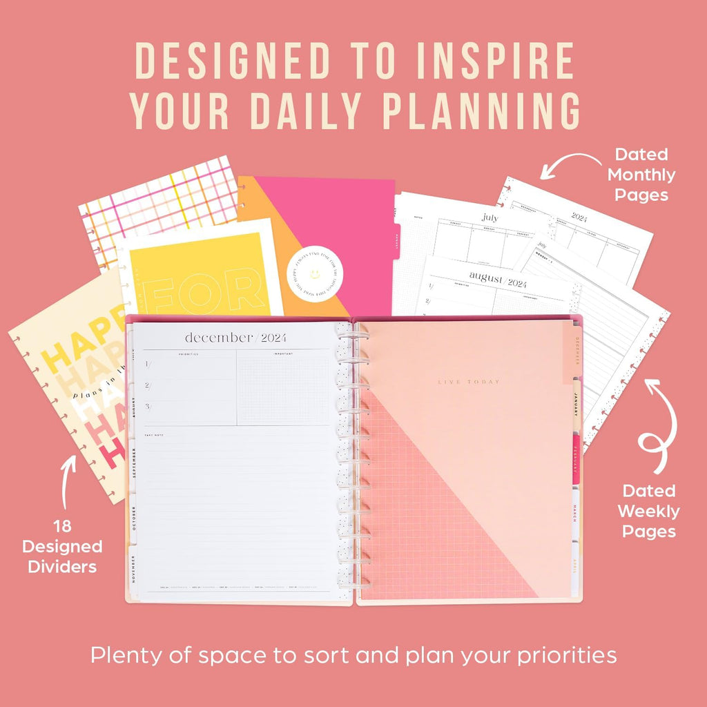 12-Month Academic Planner, July 2024–June 2025, Big Size, 72 Pages, 8 1/2" x 11" A475594