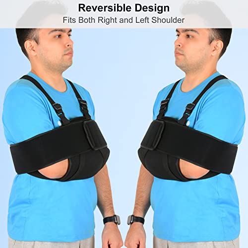 Adjustable Arm Sling Shoulder Immobilizer Support Brace, Black L51957