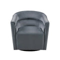 Grey Velvet Barrel Swivel Chair L709