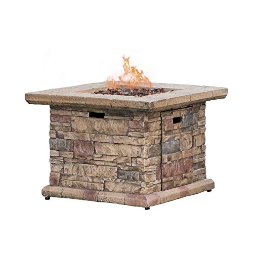 32-inch Round Propane Fire Pit Table with Stainless Steel Burner I58024