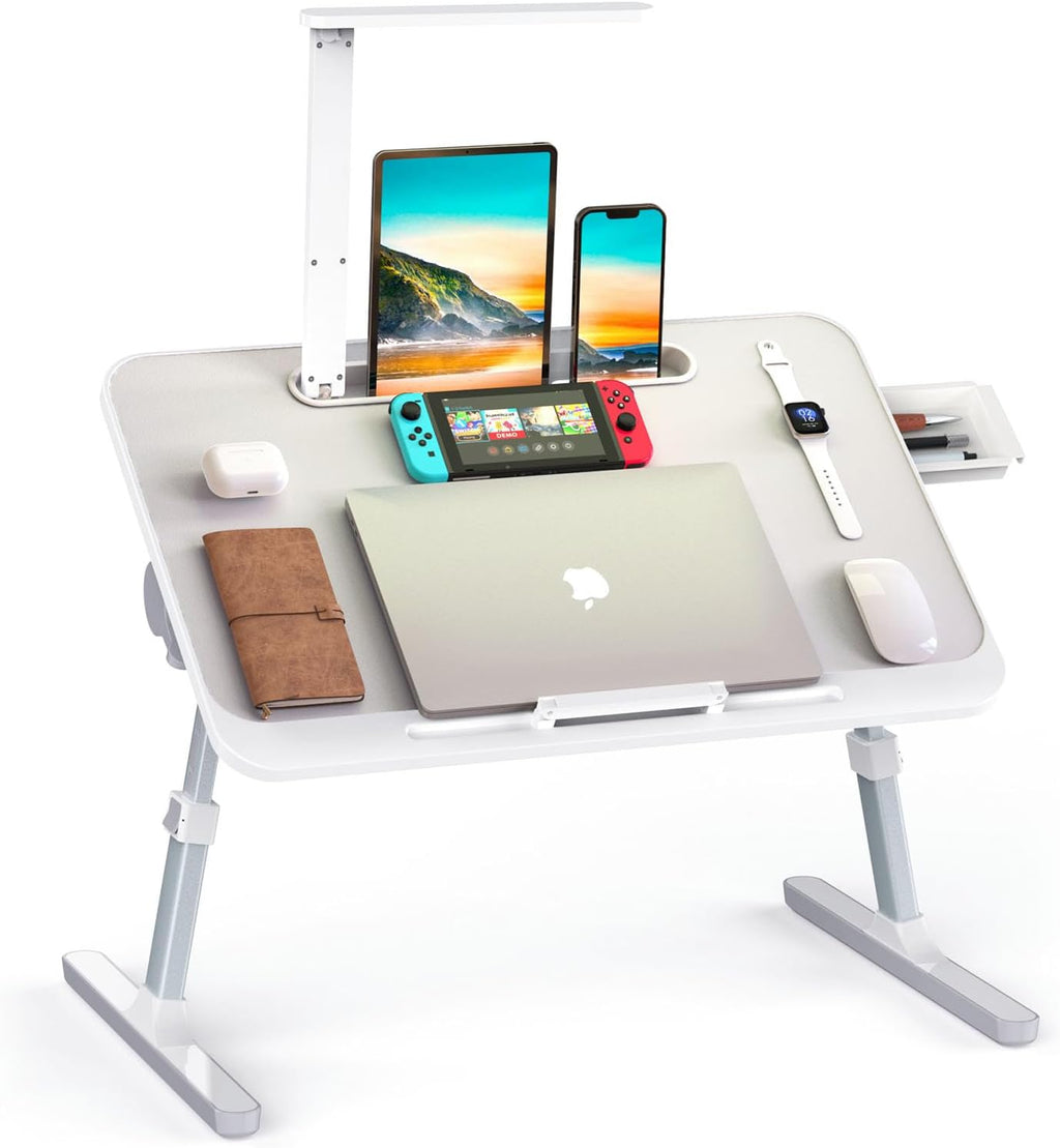 Grey Adjustable Lap Desk with Led Light T29966
