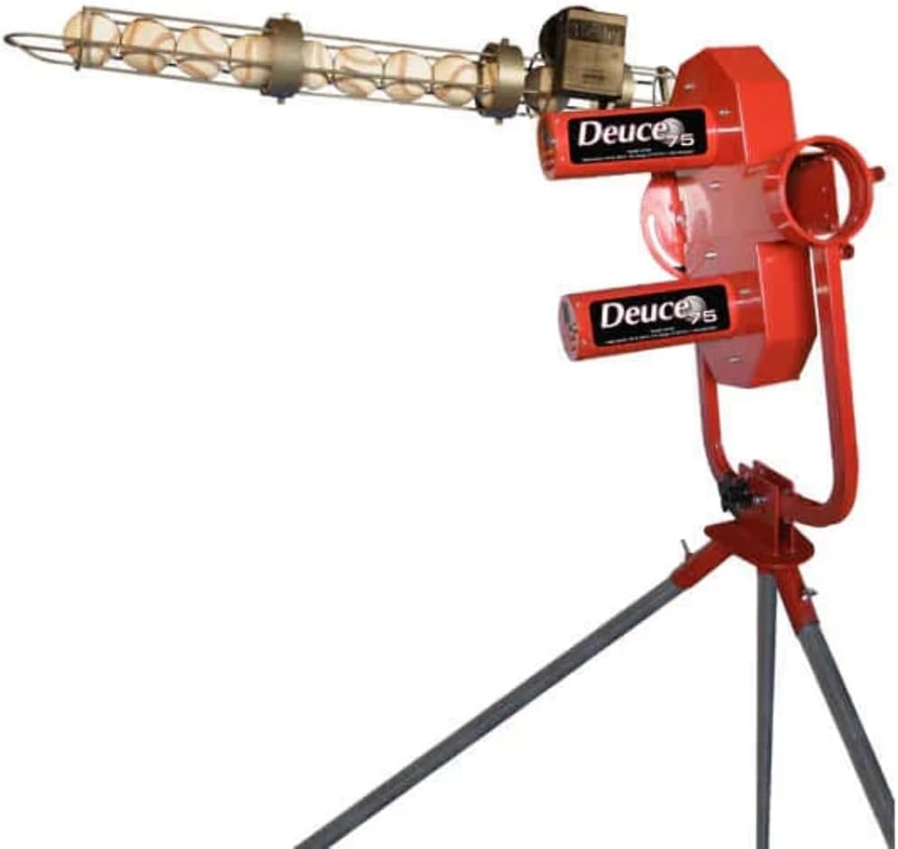 Two Wheel Baseball Pitching Machine with Automatic Ballfeeder P579858