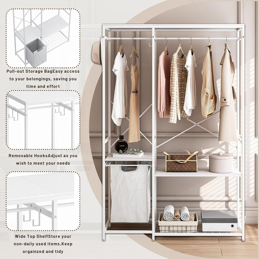 47.2" L x 15.8" W x 72.1" H Portable Wardrobe Closet G7151