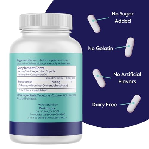 Benfotiamine 150mg 240 Vegetarian Capsules V923