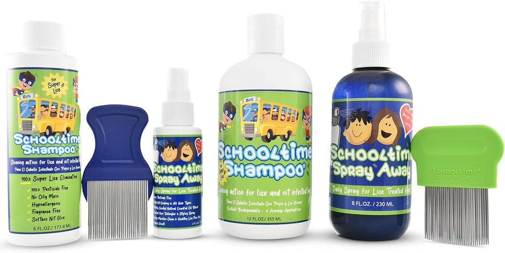 6 oz Shampoo, 2 oz Spray Away with Stainless Steel Comb Y5618
