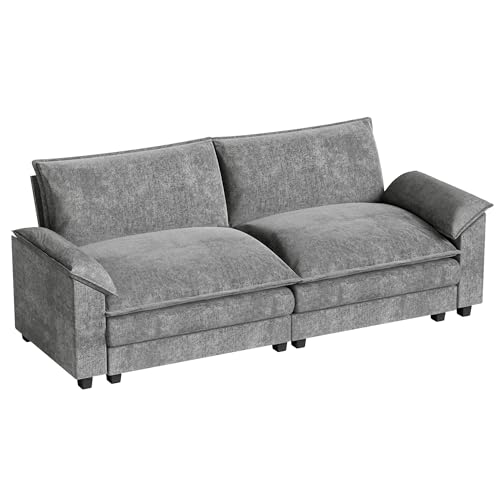 Light Grey L Shaped Chenille Sectional Sofa B71150