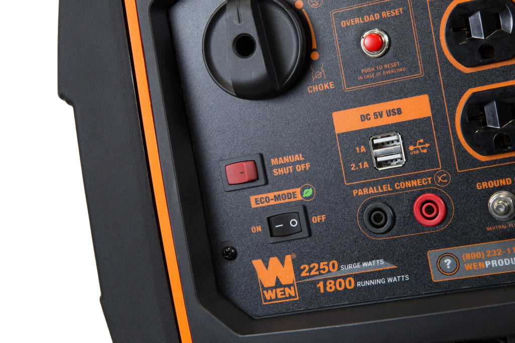 2250-Watt Portable Inverter Generator with Fuel Shut-off H9712