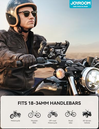 Motorcycle Phone Mount Holder with Metal Handlebar Clamp for 4.7-7" Cell Phones D84976