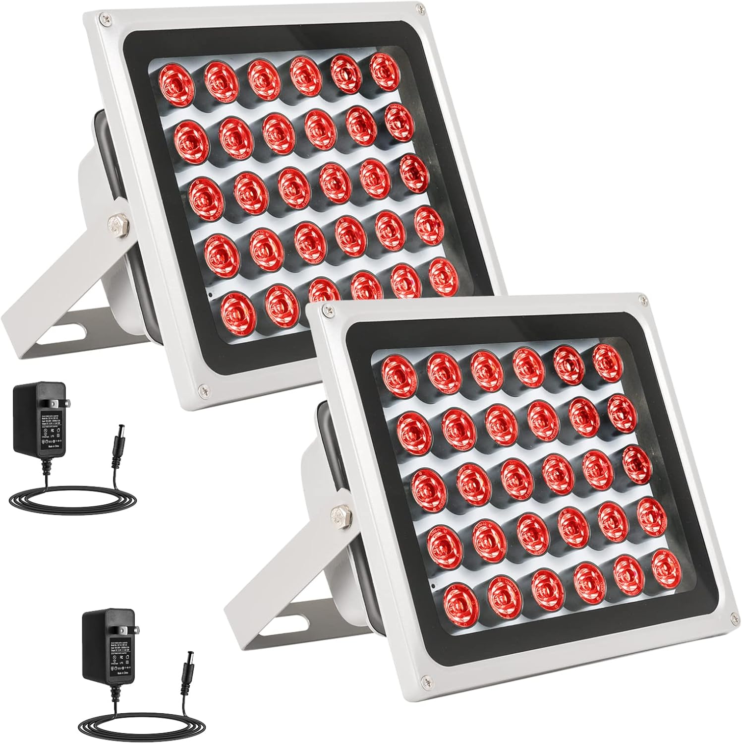 2 Pack IR Illuminator 30-LEDs 850nm Metal Housing Waterproof D903052