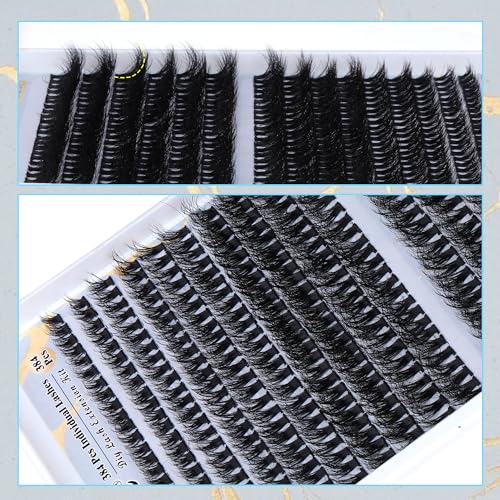 320pcs Individual Lashes D Curl Eyelash Extension Kit with Bond and Seal and Tweezers Y94682