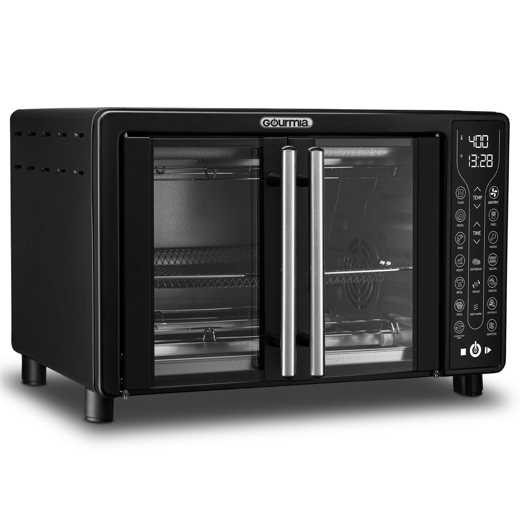 Black Digital French Door Air Fryer Toaster Oven Q4837