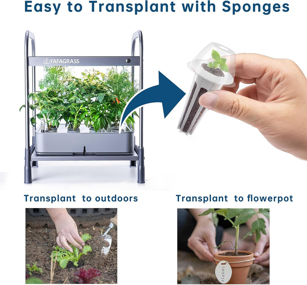 12 Set Seed Pod Kit with Grow Sponges, Grow Baskets, Grow Domes, Plant Food W834
