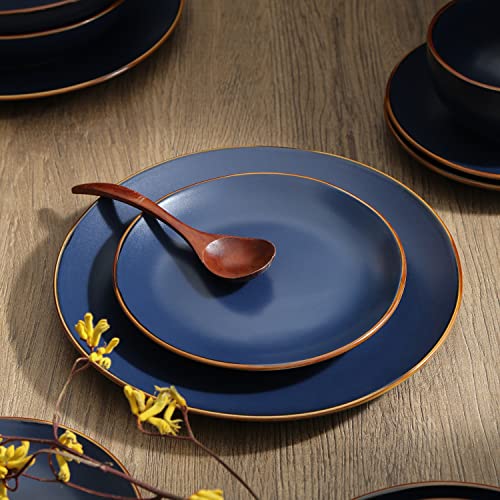 32 Piece Stoneware Dinnerware Set for 8, Blue E7743