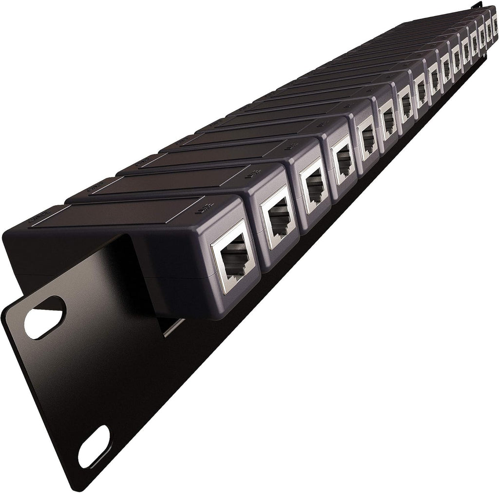 16 Port PoE+ Gigabit Ethernet Surge Protector 1U RackMount U33431