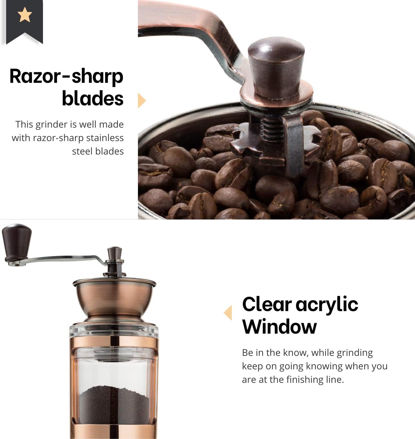 Manual Coffee Grinder with Adjustable Settings Z303984