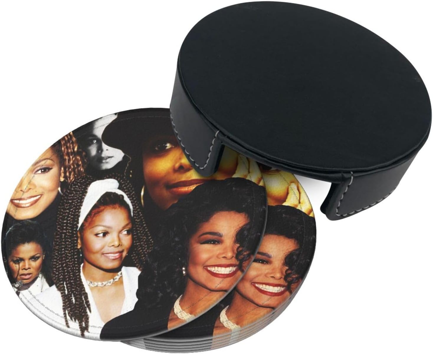 6 Pcs Coasters with Holder I204