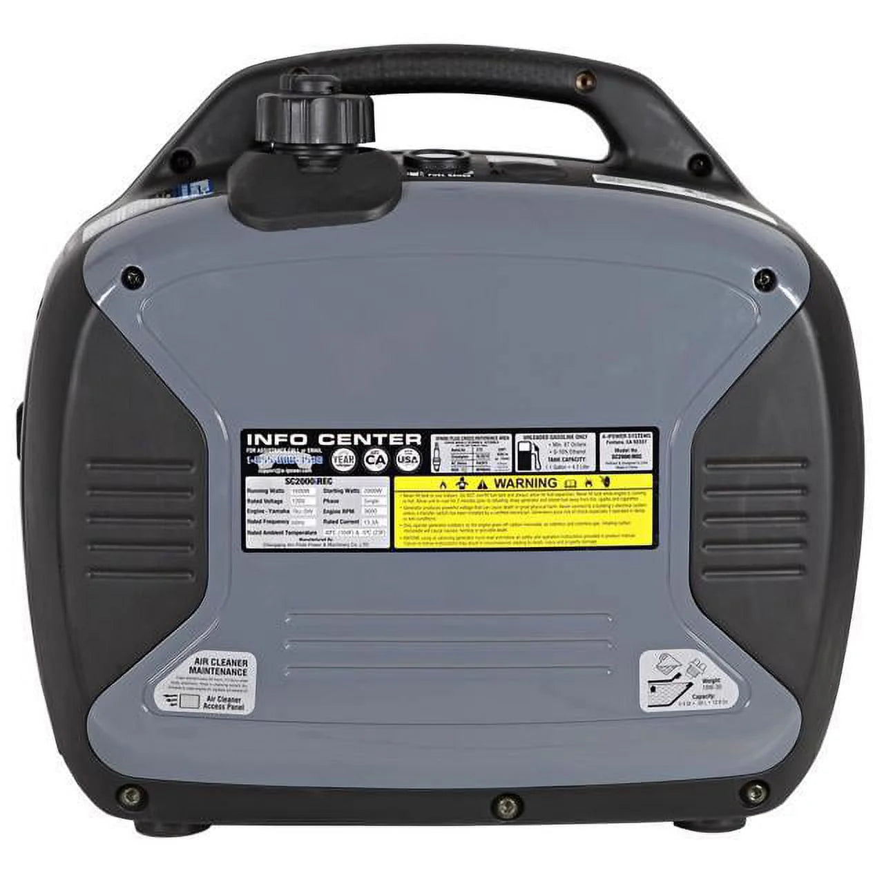 Portable Inverter Generator, 2,000 Watt Starting, 1,600 Watt Running, Gasoline M520430